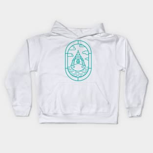 illustration ship Kids Hoodie